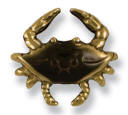 Crab door bell brass 