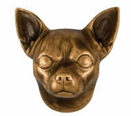 Chihuahua Door Knocker oiled bronze