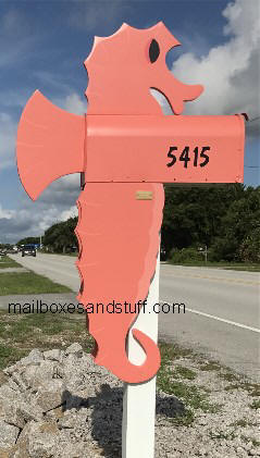 Seahorse mailbox , Coral