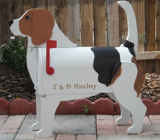 custom painted Beagle Mailbox
