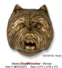 West Highland Terrier Door Knocker, Westie Dog Head door knocker brass