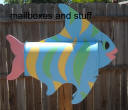 tropical fish mailbox pastel colors