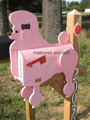 Show Poodle Mailbox , Pink Poodle , perfect for Groomers