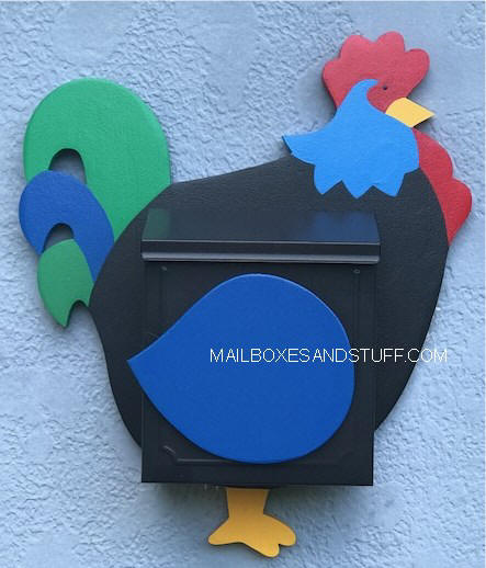 rooster wallmount locking mailbox