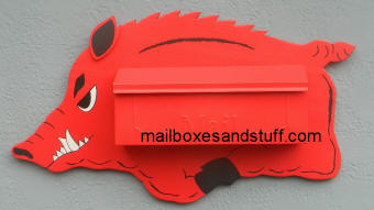 Arkansas Razorback wall mount mailbox