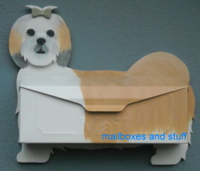 Shih Tzu Dog Silhouette Mailbox Topper/Sign 