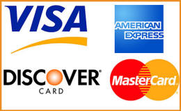 accepting mastercard, visa, discover and amex