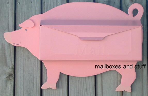 Pink Pig Wall mount Mailbox