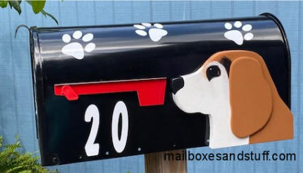 Beagle custom painted on large mailbox
