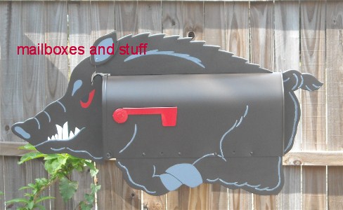 Black Razorback Hog Mailbox