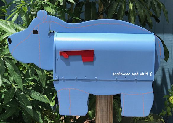 Blue Hippo Mailbox 