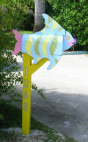 custom painted Tropical Fish mailbox