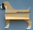 fawn Boxer wall mount mailbox natiural ear