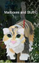 custom painted cat mailbox "Lily"