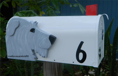Irish Wolfhound Head on Mailbox