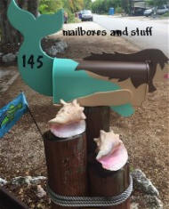 Brunette Mermaid mailbox with aqua suit