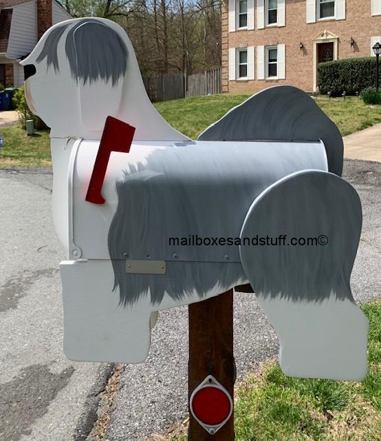 Old English Sheepdog mailbox