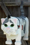 custom hand painted cat mailboxes "Tootsie"