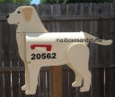 Yellow Labrador mailbox, Labrador Retriever mailbox, also available black or chocolate. Dog mailbox