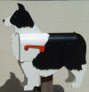 Border Collie Mailbox with Ears upright