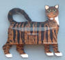 striped tabby cat wall mount mailbox
