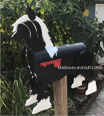 Custom Painted Chinese Crested Dog mailbox