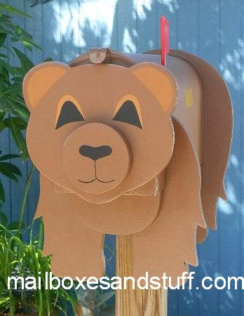 adorable brown bear mailbox