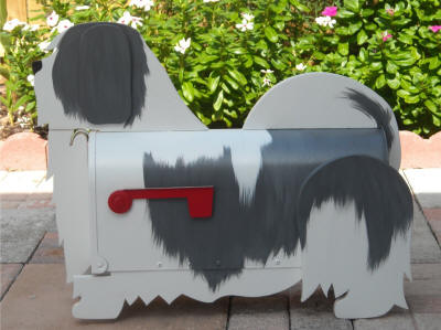 custom painted Havanese mailbox