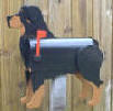 Custom novelty Rottweiler Mailbox, great gift idea, can be custom painted like your Rottweiler!