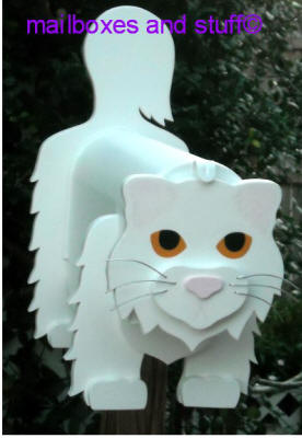 White Persian Cat Mailbox
